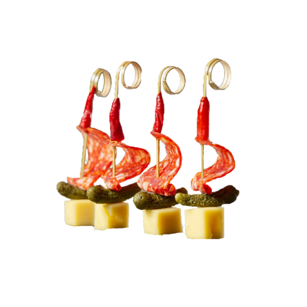 Piques de fromage et cornichon